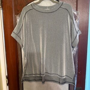 Classic Black and White Striped Women's Tee